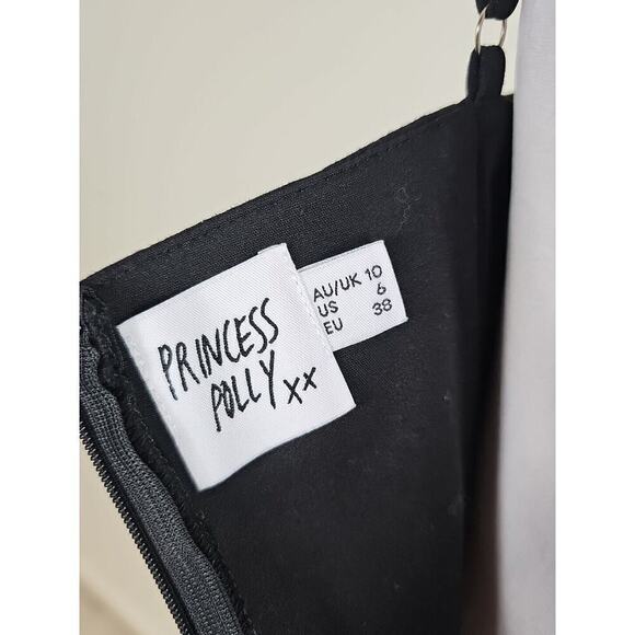 Princess Polly Tristian ~Woman Size US 6~ Black Mini Stretch Dress Unlined. - Picture 10 of 10